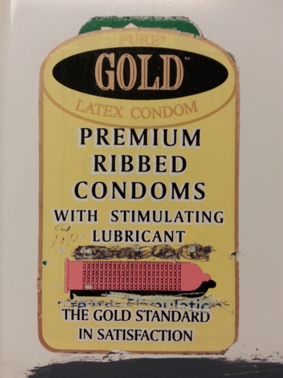 Of course sketchy gas station restrooms carry The Gold Standard in latex products.